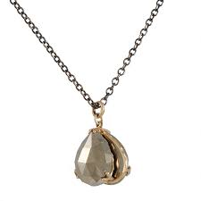 The Clay Pot Jamie Joseph Jamie Joseph Twin Pyrite Teardrop Necklace Teardrop Necklace Necklace Jewelry