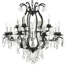 Black Wrought Iron And Crystal Chandelier Unbranded Versailles 12 Light Wrought Iron And Crystal Chandelier T40 428 The Home Depot In 2020 Chandelier Lighting Wrought Iron Chandeliers Black Chandelier
