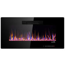 Embrace an electric fire and create ambiance in your room today. 36 Recessed Electric Fireplace In Wall Wall Mounted Electric Heater Overstock 23084906