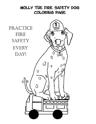 Fire safety week coloring pages. Molly The Fire Safety Dog Coloring Pages Kids Play Color