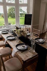 Black And White Wedding Table Glass Dining Table Set White Wash Table Glass Table Set