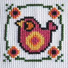 Free printable bird cross stitch patterns. Free Pretty Bird Cross Stitch Pattern With Cut Out Card Envelope Templates Tiny Modernist Cross Stitch Blog