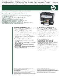 hp officejet pro l7780 all in one printer fax scanner