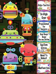 behavior chart cute robots behavior clip chart science