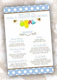 Baby Shower Menu Cards Birthday Menu Card Menu Template Printable Menu Cards Baby Shower Menu Birthday Menu Bridal Shower Menu