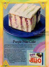 Purple Jell O Poke Cake Recipe 1978 Recipe Poke Cake Recipes Jello Recipes Savoury Cake
