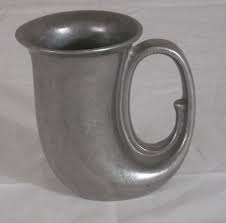 Cast Aluminum Bugle Horn Shaped Beer Tankard Etsy Tankard Beer Horns