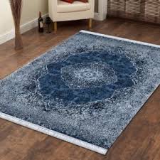 Sena Home Dijital Baskili Dod Tabanli Hali Ibrisim Mavi In 2020 Home Decor Decor Rugs