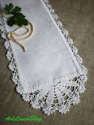Linen Table Runner Crochet Doily Lace Doilies White Table Etsy Lace Doilies Crochet Table Runner Crochet Doilies