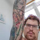 start of a Norse themed trash polka half sleeve. done by Darl Gnau of  Charmed Life in Baltimore, MD : r/tattoo