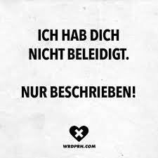 Ich Hab Dich Nicht Beleidigt Nur Beschrieben Visual Statements Lustige Zitate Und Spruche Sarkastische Spruche Spruche Zitate