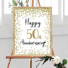 Happy 50th Anniversary Cheers To 50 Years 50 Thwedding Etsy In 2021 Anniversary Party Decorations 50th Anniversary Decorations Happy 50th Anniversary