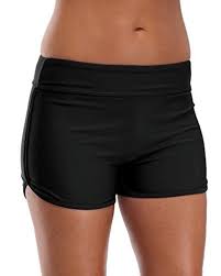 Attraco Ladies High Waisted Swim Bottoms Women Swimsuits Https Smile Amazon Com Dp B06zy9k55r Ref Swim Shorts Women Women Swimsuits Swimsuit With Shorts