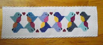Bird Cross Stitch Pattern Book Cross Stitch Bookmark With Love Bird Pattern Cross Stitch Books Cross Stitch Cross Stitch Bookmarks