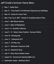 It all started on thursday with summer game fest kickoff live. Jeff Grubb On Twitter The Mess Continues