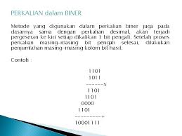 Bilangan biner adalah sistem bilangan berbasis 2 yang penulisannya menggunakan angka 0 dan 1. Bilangan Biner Penjumlahan Pengurangan Perkalian Dan Pembagian 1