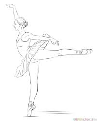 How To Draw A Ballerina Step By Step Drawing Tutorials Dancing Drawings Ballet Drawings Drawing Tutorial