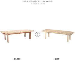Thom Fougere Rattan Bench 9 000 Vs Ikea Stockholm Rattan Coffee Table 109 Rattan Woven Bench Look For Less Copycatchic Luxe Living Fo Ikea Bench Rattan Bench