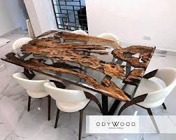 Ocean Resin Dining Table Custom Order In 2020 Resin Table Epoxy Resin Table Olive Wood