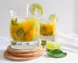 Mojito A La Mangue Avec Ou Sans Alcool Recette Mojito A La Mangue Mojito Mangue