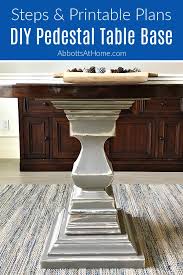 You can choose between an open base or enclosed base, depending on your preferences. Diy Wood Pedestal Table Base Build Plans Abbotts At Home