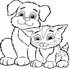 Printable dog coloring page to print and color for free : Cats And Dogs Coloring Pages Coloring Pages With Dogs And Cats Coloring Pages Trend Puppy Coloring Pages Animal Coloring Pages Dog Coloring Page