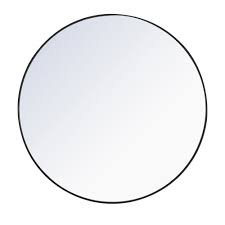 The mirror comes with a solid medium density fiberboard board backing and one welded hanger for easy installation. Metal Frame Round Mirror 48 Inch Black Finish J1227 Electrolight Enterprises