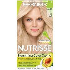 Garnier Nutrisse Nourishing Color Creme 111 Extra Light Ash Blonde Nourishing Hair Buttery Blonde Cool Hair Color