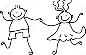 Black And White People Holding Hands Cartoon A Little Boy And Girl Holding Hands Black And White Line Drawing Girls Holding Hands Black And White Drawing Holding Hands Drawing