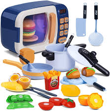 Buy Nonzers Toy Microwave Kitchen Pretend Play Toys With Electronic Oven Toy Kitchen Set Kids Kitchen Cut Play Food Learning Gift For Kids Toddlers Boys Girls Online In Hungary B08cxn2z8p