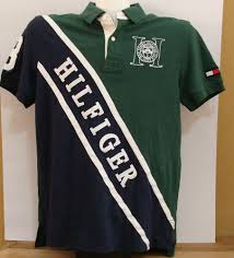 Vintage Tommy Hilfiger Spell Out Logo Flag New York 8 Short Sleeve Polo Shirt M