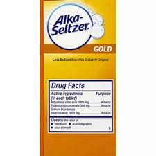 Don't be put off by the 1000mg of citric acid shown in the ingredients because the 2 types of bicarbonates cancel the acid effects. Alka Sletzer Gold Antacid Effervescent Tablets 36 Ct Box Shop Martin S Super Markets
