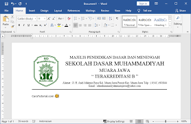 Kop surat juga menjadi standar identitas jika dahulu kop surat dicetak dalam lembaran kertas khusus, kini kop surat langsung diatur di halaman surat dan dicetak di printer bersama surat. Cara Membuat Garis Header Kop Surat Contoh Kop Surat