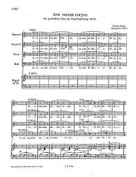 Ave verum corpus is a short eucharistic hymn that has been set to music by various composers. Ave Verum Corpus S 44 Franz Liszt Spartiti Cantorion Spartiti E Partiture Gratis