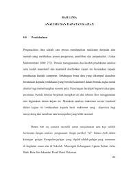 Contoh kajian pustaka karya ilmiah. Bab Lima Analisis Dan Dapatan Kajian