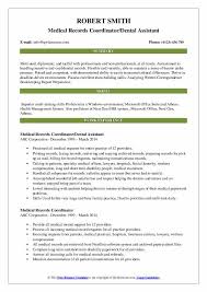 A pdf is universally readable, and can be submitted as is for a majority of job applications. Medical Records Coordinator Resume Sample May 2021