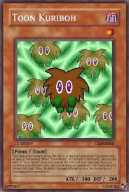 During your opponent's battle phase, you can discard this card to reduce the battle damage you take from 1 of your opponent's attacking monsters. Fear Him Toon Kuriboh Realistic Cards Single Cards Yugioh Cards Custom Yugioh Cards Pokemon Cards