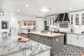 Vintage Style White And Grey Kitchen With Moroccan Inspired Tile Classic White Kitchen Grey Kitchen Kitchen Style