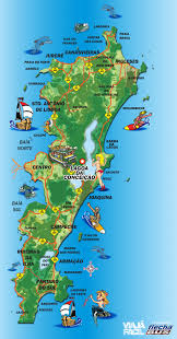 Mapa De Florianopolis Brasil Viajes Turismo Lugares Para Conocer