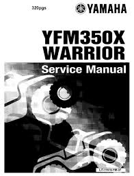 Service your yamaha raptor warrior 350 yfm35 atv with a cyclepedia service manual. Yamaha Yfm350x Warrior Service Manual Pdf Download Manualslib