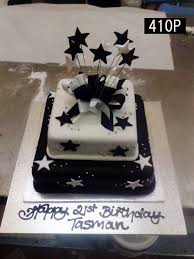 410 P Black White Star Birthday Cake New Birthday Cake 18th Birthday Cake 18th Cake