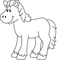 Image Result For Horse Clipart For Kids Black And White Farm Animal Coloring Pages Art Drawings For Kids Farm Animal Crafts