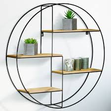 Cette étagère de style industriel est réalisée en bois (pin). Etagere Murale Ronde Industrielle Pas Cher Lily Id Marketv