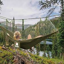 Account & lists account returns & orders. Hammock For 2 Persons For Outdoors With Mosquito Net Ultra Light Breathable Fast Drying Parachute Nylon Camping Hammock For Trekking Travel Beach Garden With 440 Lbs Capacity Amazon De Garten