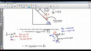 Inclined Planes Worksheet 1 Youtube
