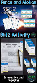 This Force And Motion Themed Activity Focuses On Retaining Vocabulary In An Engaging And Interactive Force And Motion Elementary Science Activities Activities