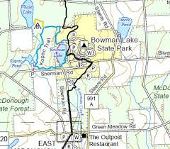 Lake scott state park campground map. Bowman Lake State Park Finger Lakes Trail