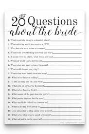 20 Questions About The Bride Bridal Shower Game Bridal Shower Games Virtual Bridal Shower Bridal Shower Games Funny Fun Bridal Shower Games Bridal Shower Questions