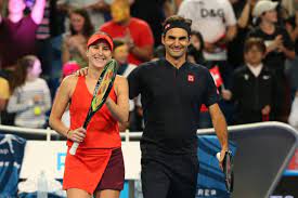 Belinda bencic and roger federer during the mixed doubles match against anastasia pavlyuchenkova and karen khachanov on day four of the 2018 hopman cup on january 2, 2018 in perth, australia. Belinda Bencic I M Trying To Be As Calm As Roger Federer