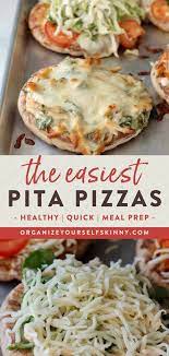 Pita Pizzas 5 Ways Easy Weeknight Dinner Recipe Healthy Pizza Recipes Quick Healthy Dinner Easy Weeknight Dinners Healthy